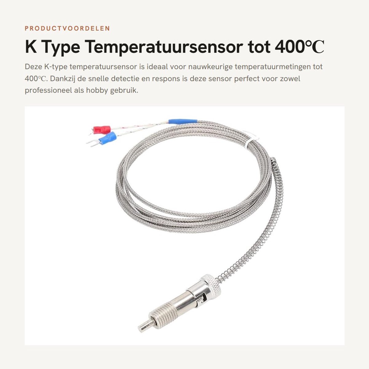 Dailygoods- Thermokoppel K-type 0-400℃ - Temperatuursensor