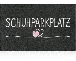 Dailygoods - AAZZKANG Deurmat buiten binnen welkom deurmat met duurzaam antislip rubberen achterkant ultra absorberend modder eenvoudig schoon te maken voordeur deurmat zwart