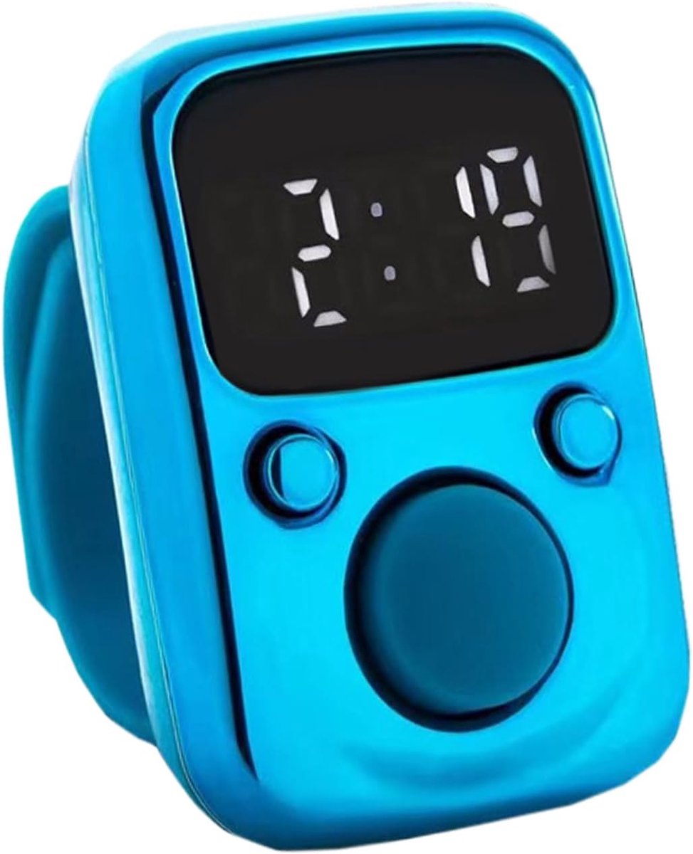 Digitale Vinger Counter - Hand Teller - Nauwkeurig Tellen - Waterdicht Oplaadbaar - 43 cm Hoogte - Blauw