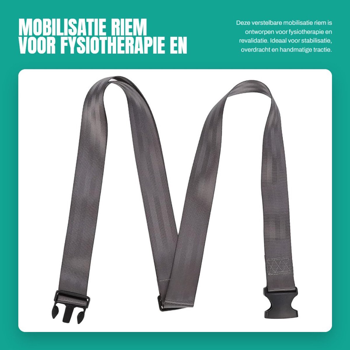 Dailygoods- Mobilisatieriem Verstelbaar - Fysiotherapie - Revalidatie - Stabilisatie - Handmatige Therapie - Hoogwaardig Nylon - Rehabilitatieband