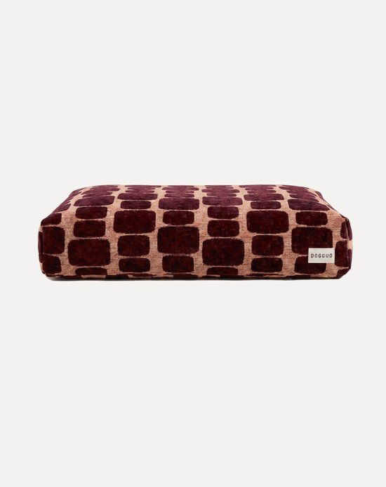 DOGGUO® Orthopedisch Hondenkussen - L 105x65 cm - Grote Hondenmatras - Honden Kussen voor Grote Hond - Zachte Hondenbed - Wasbare Hoes - Memory Foam Hondenmand - Dog Bed - Coussin Chien - Peach Bordeaux