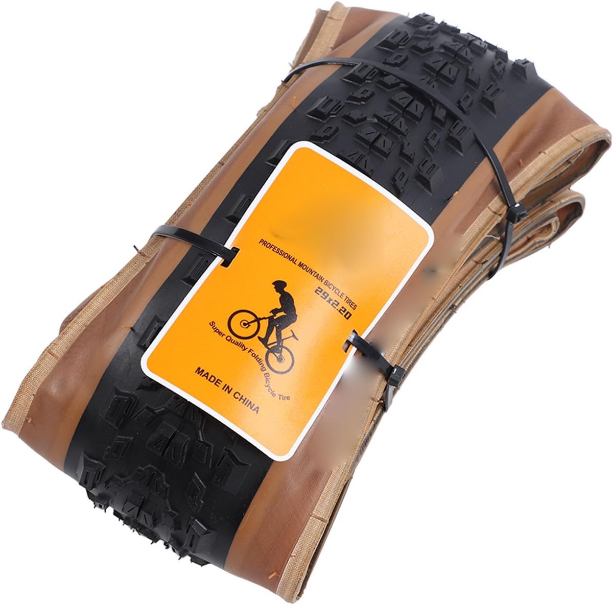 Opvouwbare Mountainbike Band - Terrein Buitenband - Comfortabel Rijden - Explosiebestendig Ontwerp - 29x2.20 - Zwart Geel