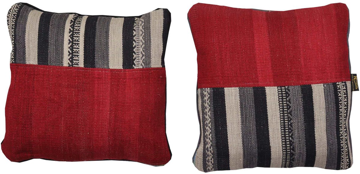 Handgeweven Rode Kilim Kussen