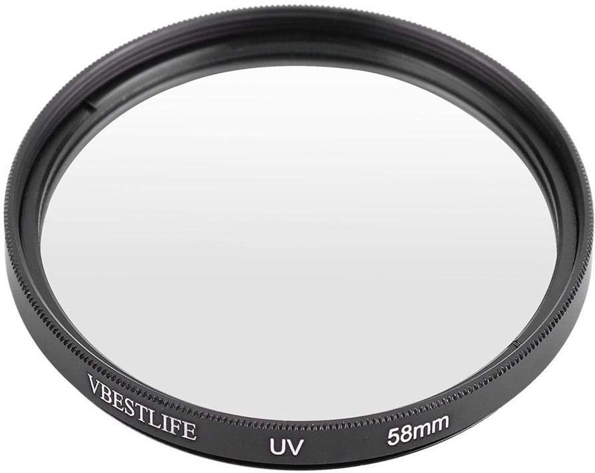 Dailygoods - DSLR-camera UV-zonnefilter - Ultradun Lensbeschermingsfilter - Waterdicht en Krasbestendig - 58 mm - Vingerafdrukresistant - Voor Fotogra...