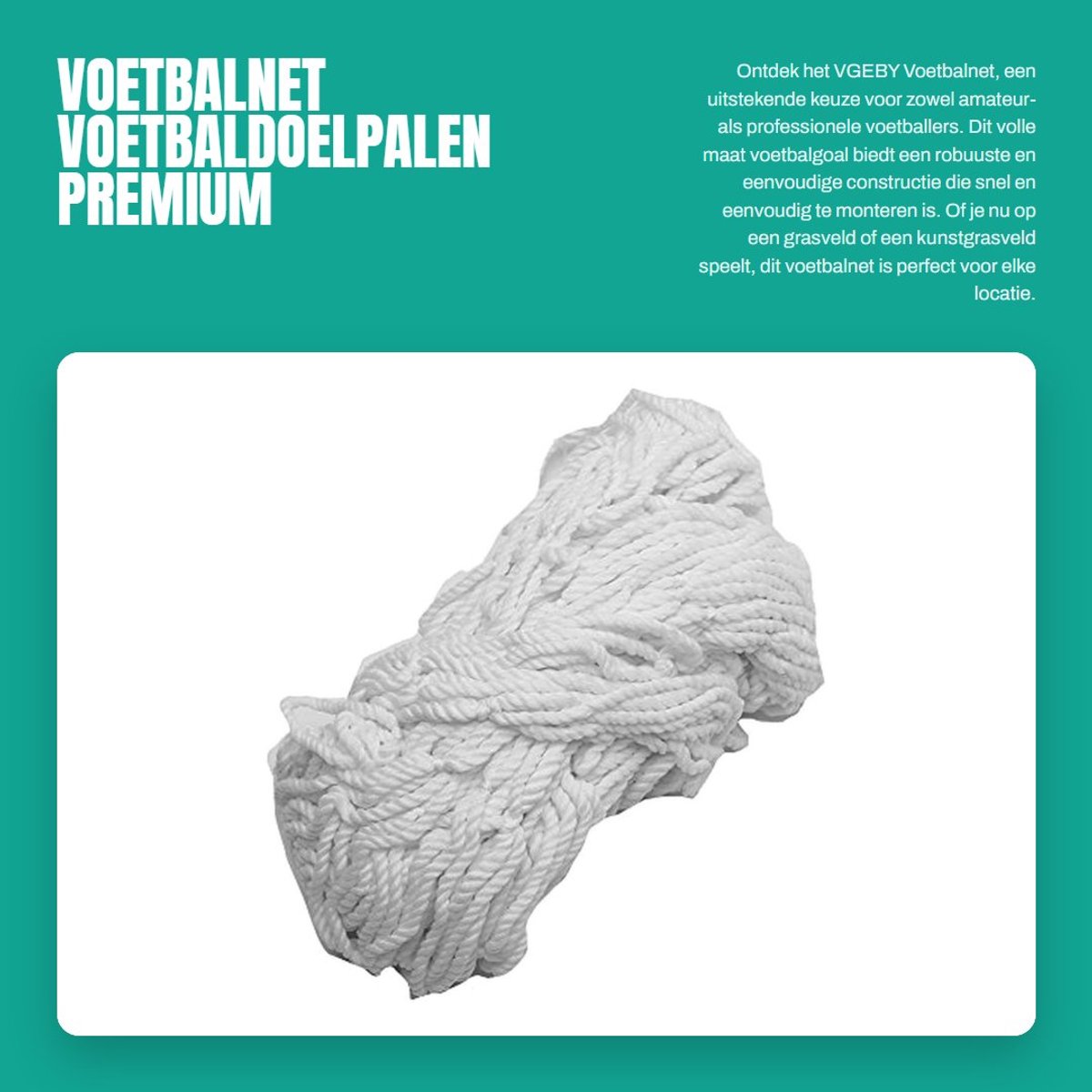 Dailygoods- Voetbalnet Premium Kwaliteit - Voetbal Trainingsmateriaal - Duurzaam - Sterk - Eenvoudige Constructie - 180 Dagen Tevredenheid - Voetbaldoel