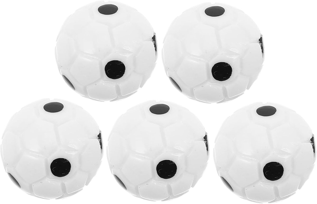 Mini Voetbal Ornamenten - Miniatuur Ballen - Huis Decoratie - Realistisch Ontwerp - 5 Stuks - Multicolour