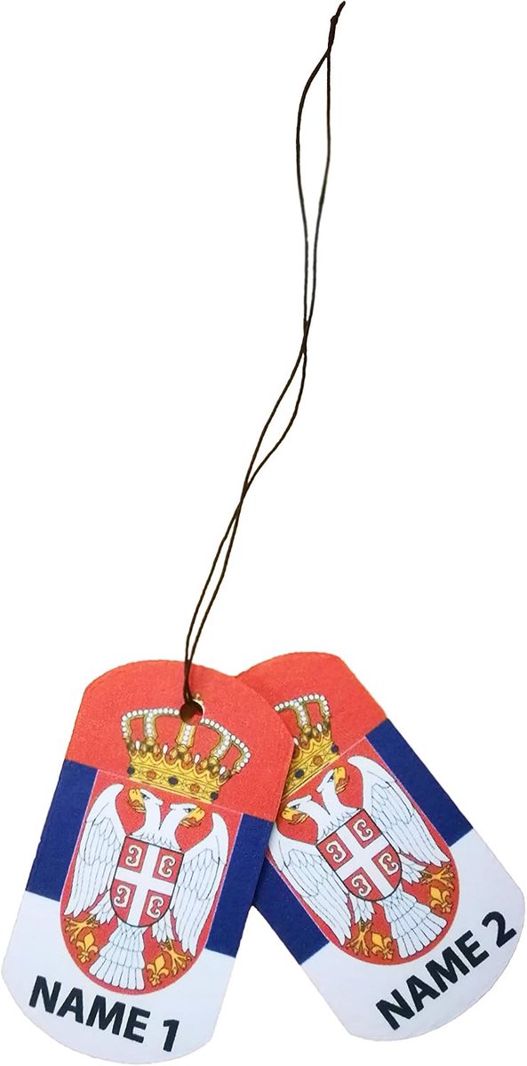 Gepersonaliseerde Luchtverfrisser - Dog Tag - Auto Interieur - 2 Tags Per Stuk - 68x38 mm - Zilverkleurig