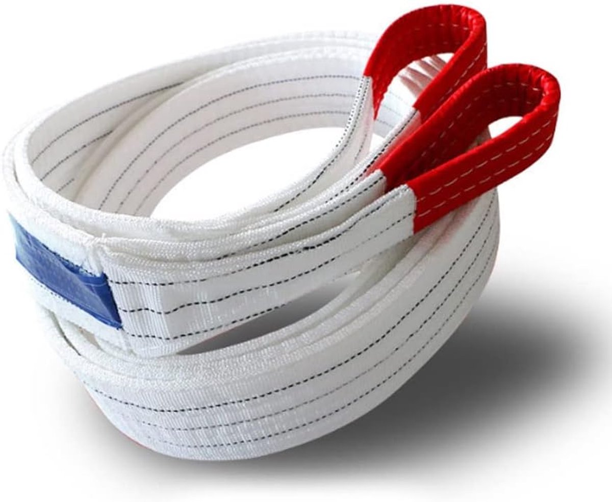 Hijsbanden set - Lading stropen - Zware lasten tillen - Duurzaam polyester materiaal - 5T 3M - Blauw