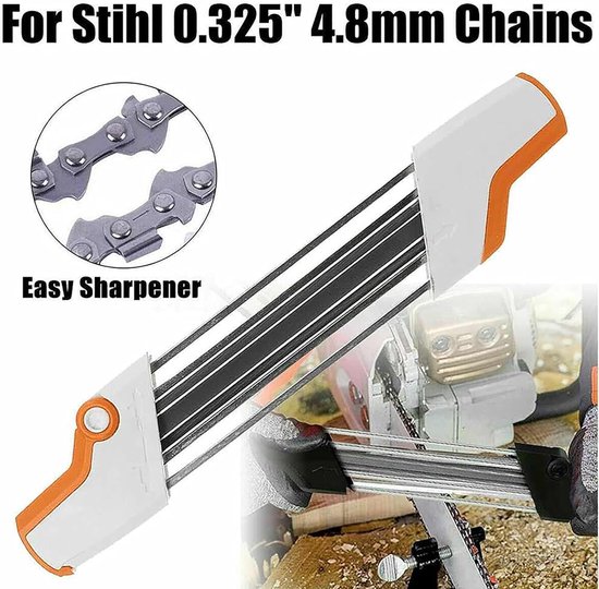 Kettingzaag Slijper - Slijpset - Kettingen Scherp Maken - Lichtgewicht Draagbaar - 38x6 Cm - Zilver — afbeelding 4