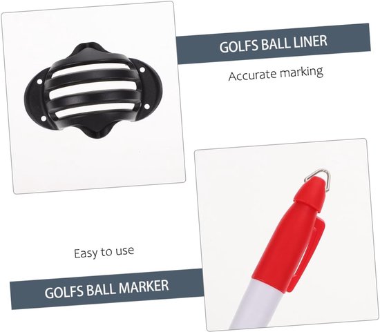 Golf Bal Markers - Lijn Stencils - Golfbal Lijnen Tekenen - Set van 18 Stuks - 6.7X4.5X3cm - Diverse Kleuren — afbeelding 4