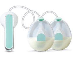 Elvie Wave Dubbele Handkolf - Eerste manuele borstkolf / Borstpomp die volledig in beha zit - Ergonomisch kolf apparaat is extra discreet en werkt zonder batterijen - Compatibel met elektrische borstkolf - Incl. 24mm zacht siliconen borstschild