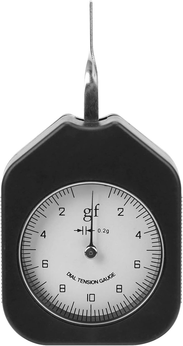 Spanningsmeter - Krachtmeter - Druk Meten - Enkele Naald - 10g - Grijs Zwart