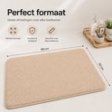 Beige badmat van 80x50cm, ideaal voor elke badkamer.