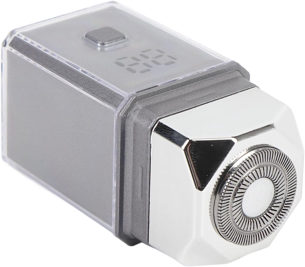 Reisbaard Trimmer - Kleine Stille Clipper - Scheren Onderweg - IPX7 Waterbestendig - Compact Formaat - Zilver