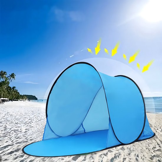 Pop-Up Strandtent / Windscherm - Automatisch Zelfopzettend - Grote Strand- en Tuintent - Snel Opvouwbaar van POP — afbeelding 4