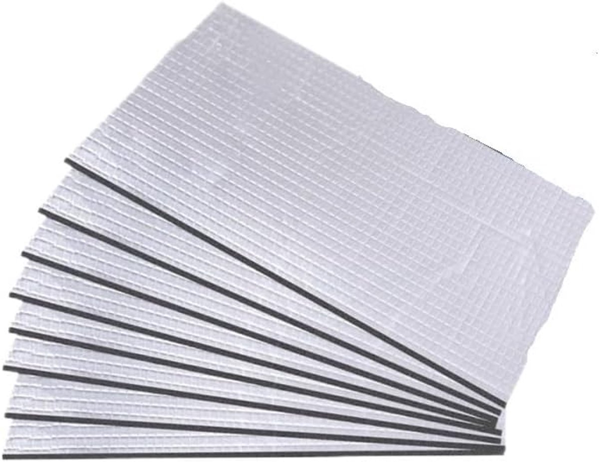 Auto Isolatie Mat - Geluidsisolatie Demping - Motor Geluid Reduceren - Eenvoudig Op Maat - 40 Stuks 5mm - Zilver