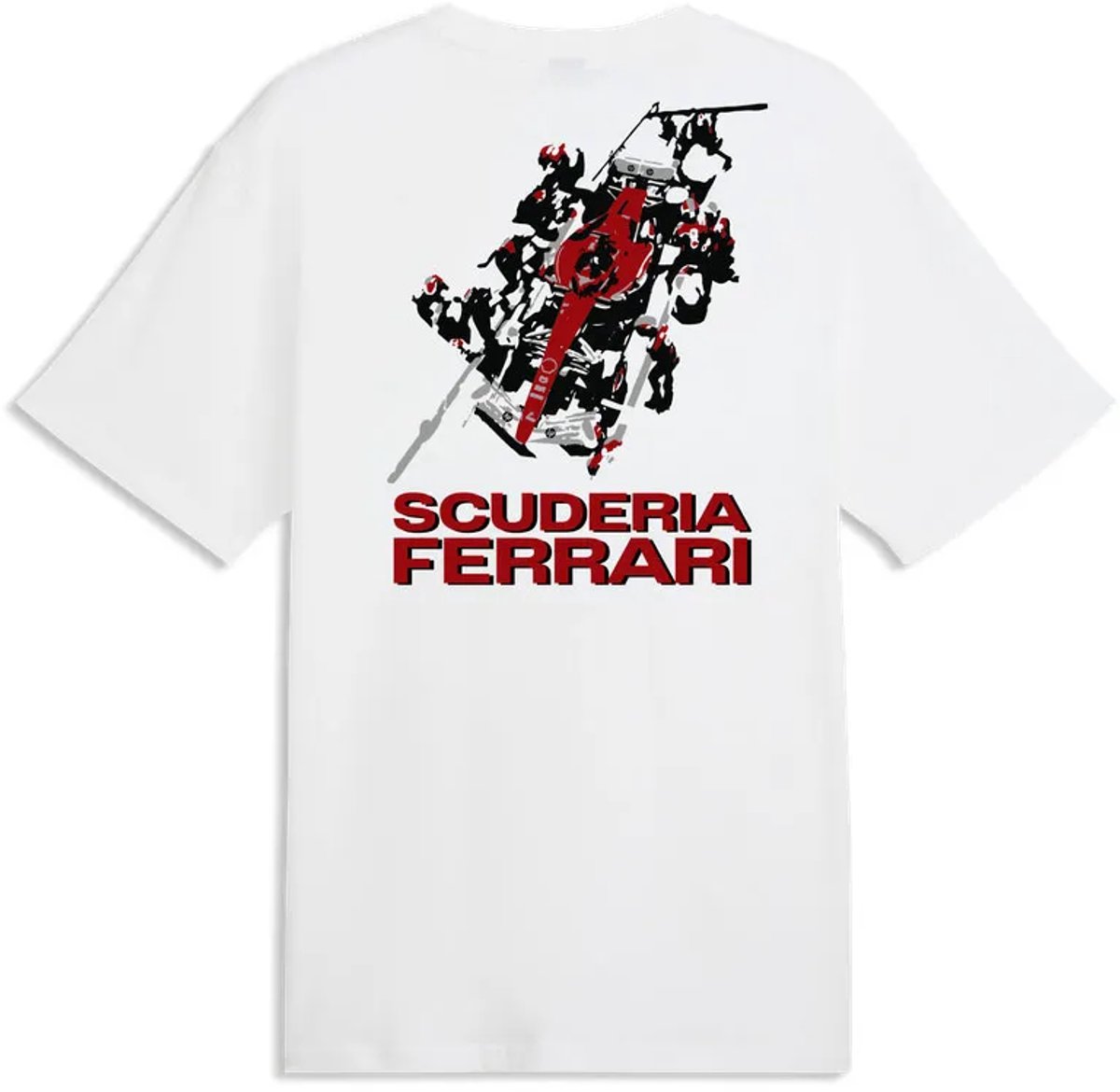 Puma Ferrari Car Graphic 2 T-shirt Met Korte Mouwen M Man Wit