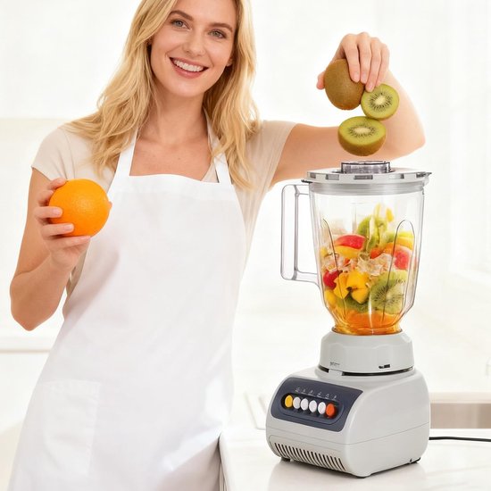 Keukenmixer - Elektrische mixer - Gezonde dranken maken - Dubbele pot ontwerp - 15 liter - Wit — afbeelding 2