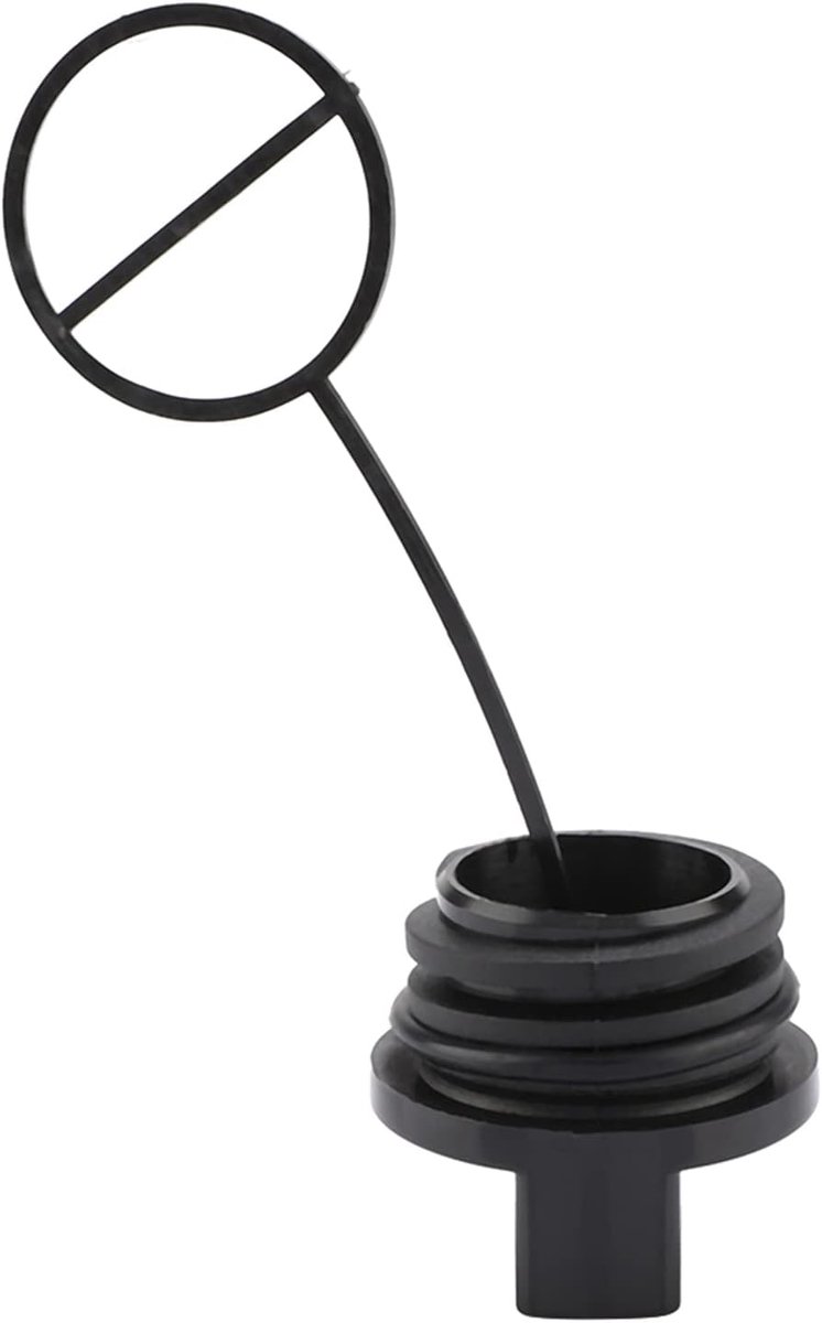 Brandstofdop Kettingzaag - Tankdop - Onderhoud Tuinapparatuur - Duurzame Metalen Constructie - 13 cm - Zwart