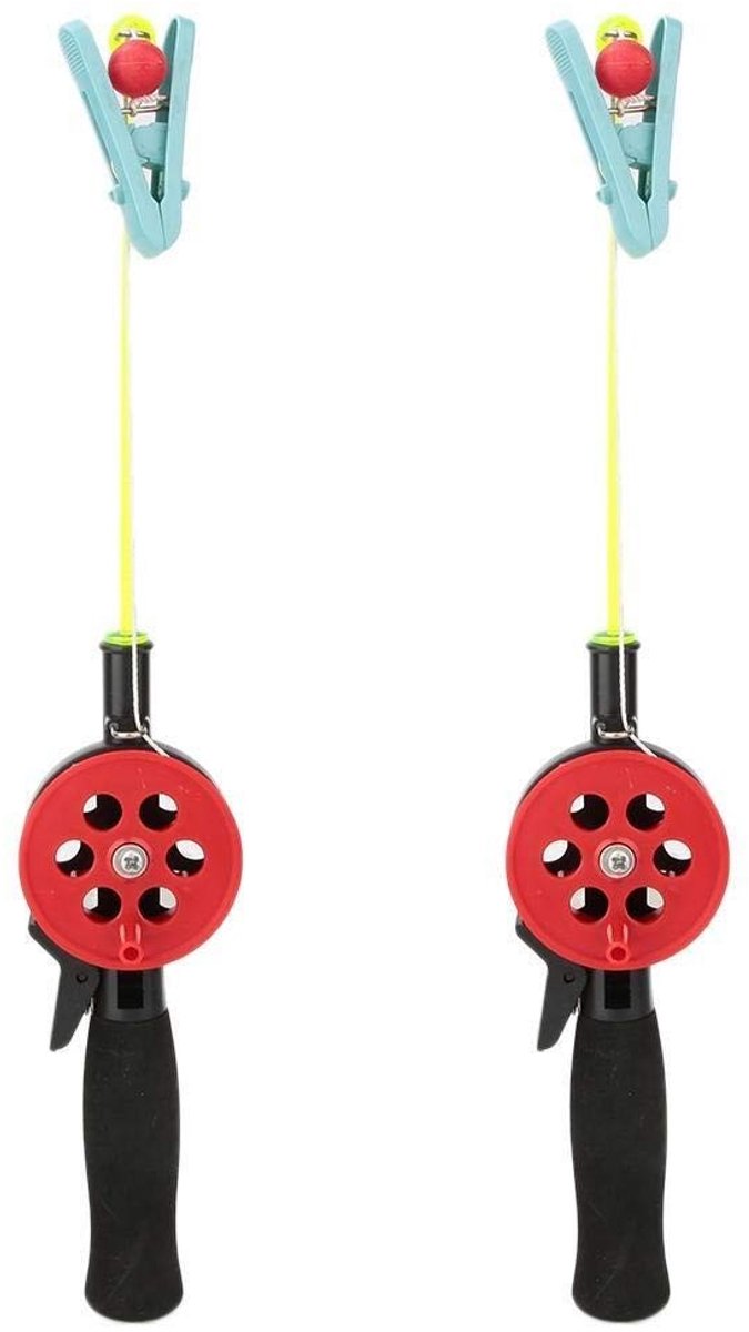Dailygoods- IJshengel Mini - 2 Stuks - Duurzaam ABS - Vismolen - 4,5M Nylonlijn - Kindercadeau - Geschikt voor IJsvisserij - Kinderhengel van Dailygoods — afbeelding 3