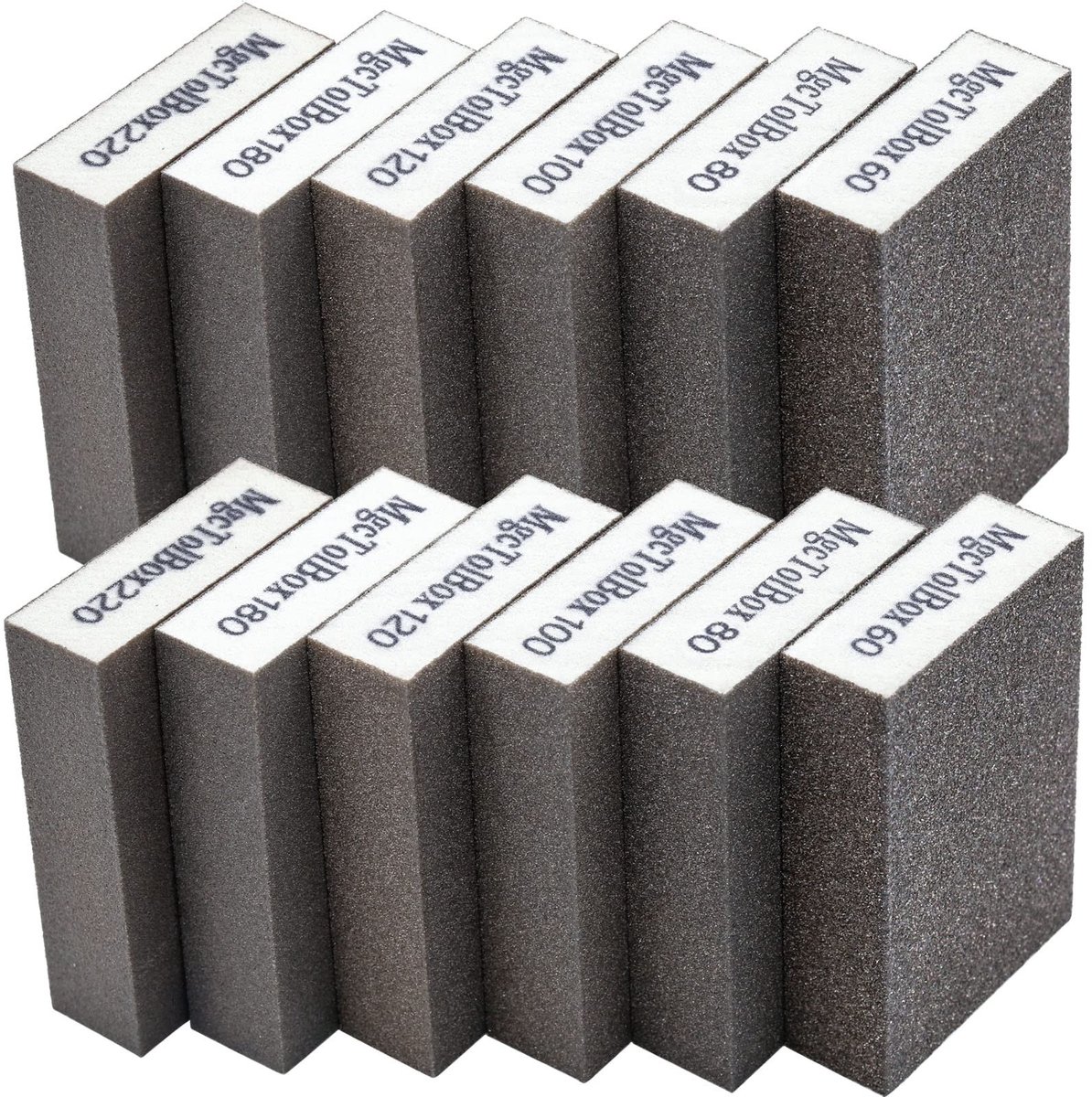Dailygoods - Schuurspons Set - 12 Stuks voor Hout en Meubels, Herbruikbaar en Wasbaar