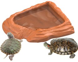 Waterbak Reptielen - Voerbak Schildpad - Natuurlijke Habitat - Lekvrij Hoekontwerp - 176 cm - Lichtbruin