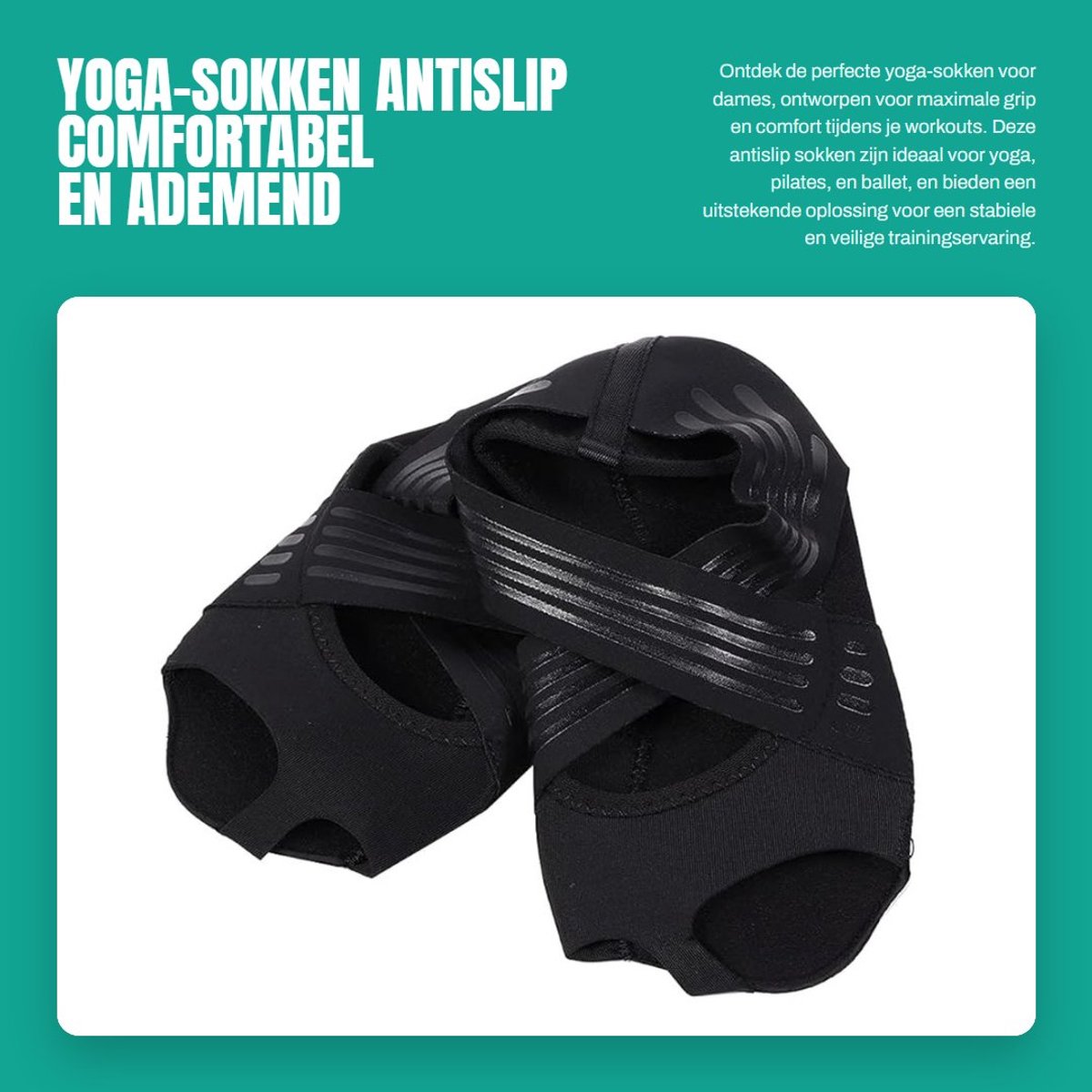 Dailygoods - Yoga-sokken - Antislip - Comfortabel en ademend - Dames - Voor pilates en ballet - Ideaal voor yoga en sport
