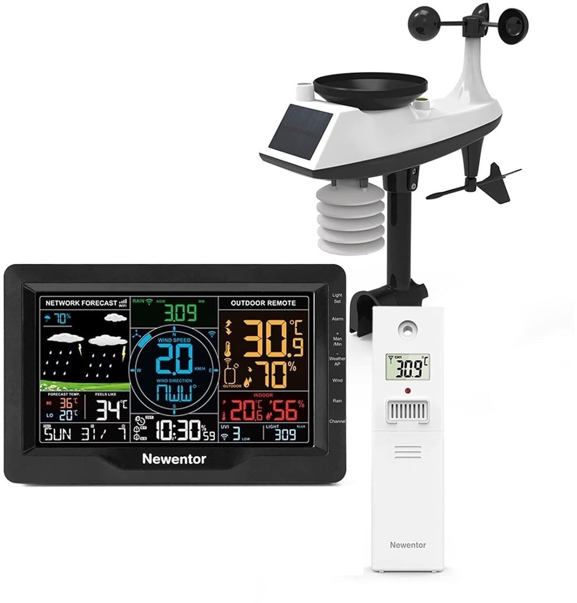 Weerstation - Weersvoorspeller - Weer Monitoren - Netwerk Weersvoorspelling - 3 Kanalen - One Color