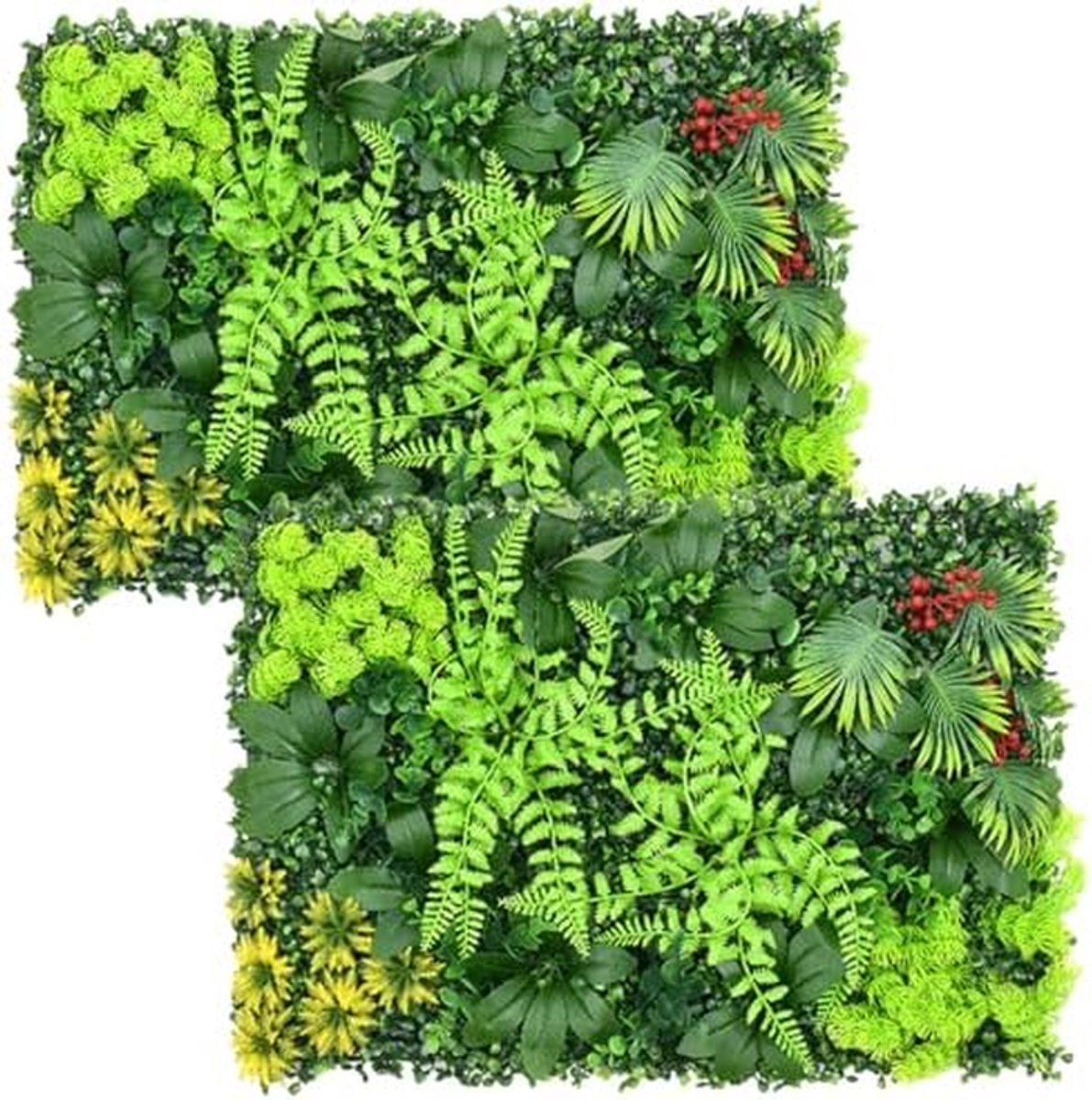 Kunstgras Panelen - Groene Wand - Ruimte Verfraaien - UV- en Weerbestendig - 60 x 40 cm - Groen