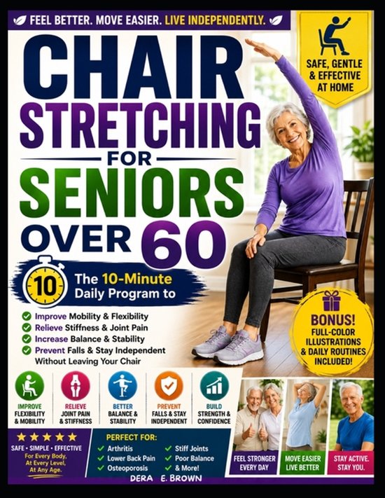 Chair Stretching for Seniors Over 60 - cover