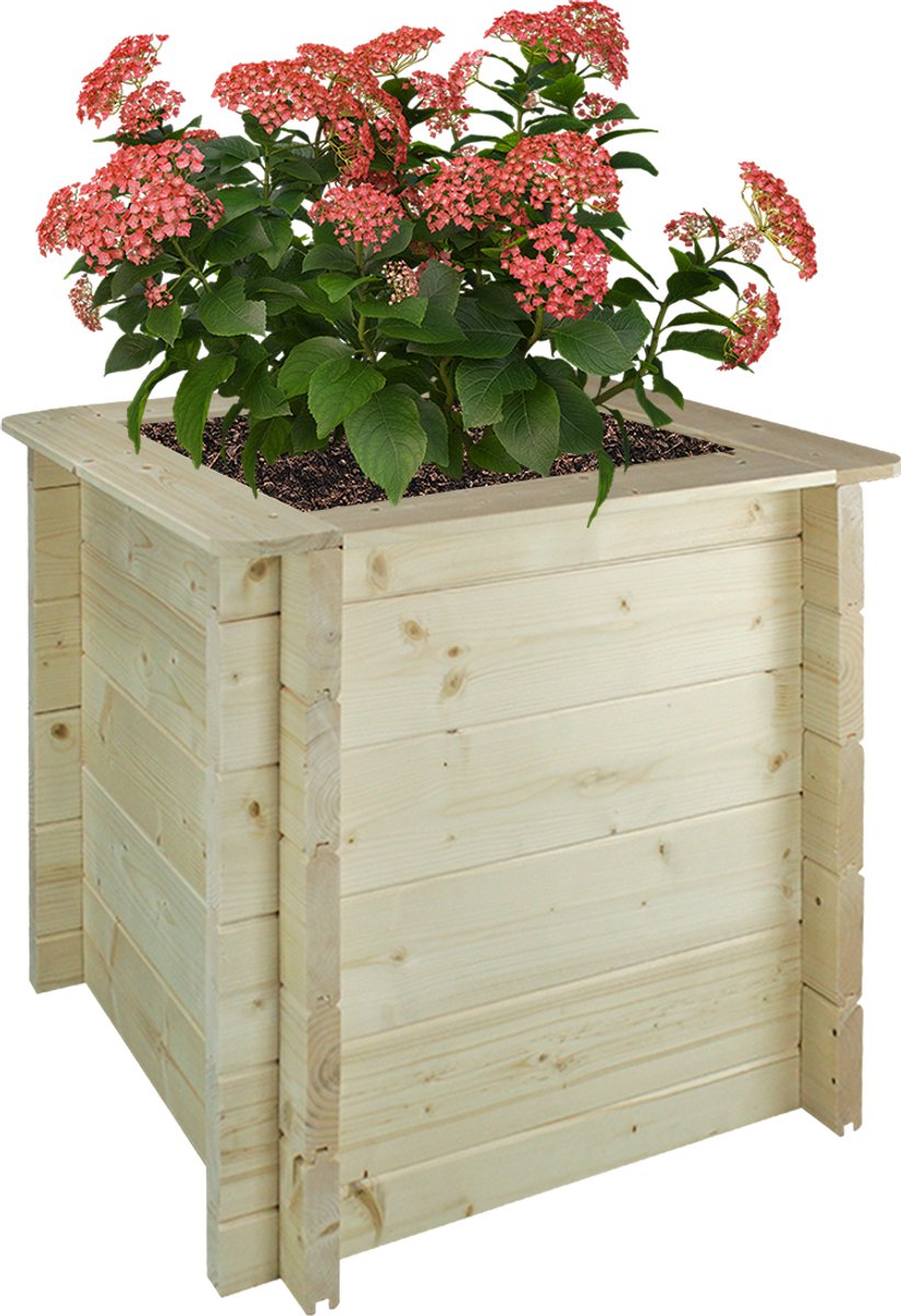 Timbela M618-1 - Houten buitenmoestuin - 58x58xH57 cm