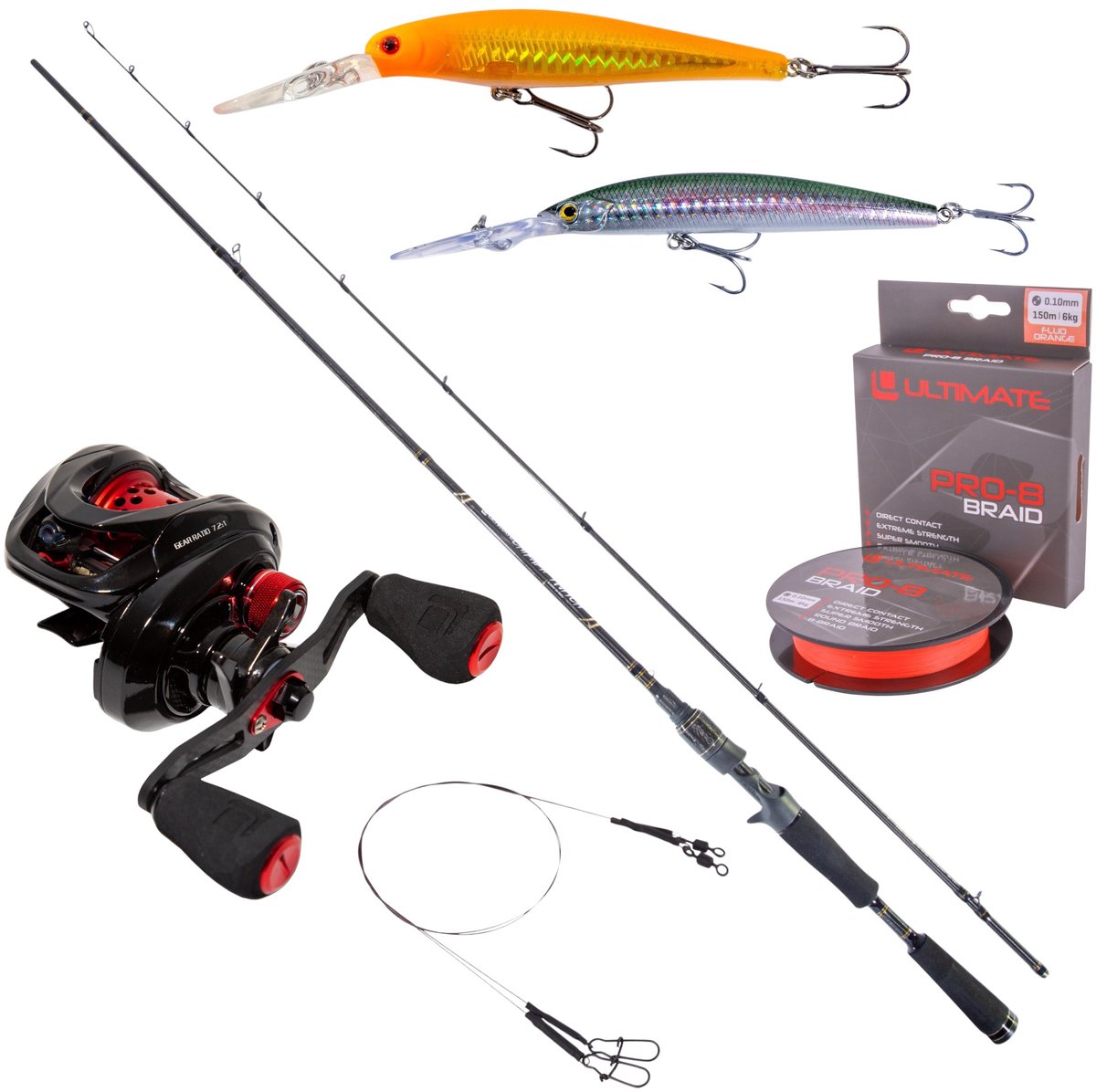 Ultimate Chikara Baitcaster Twitchbait Set - Roofvis Set
