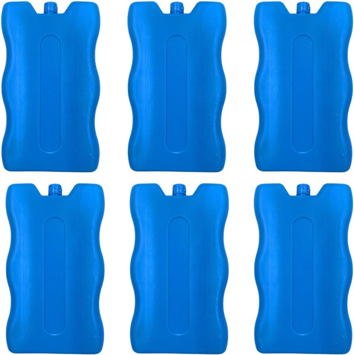 Herbruikbare Koelelementen - Vriesblokken Koelbox - Eten Koel Houden - Lekvrije Deksel - 6 Stuks - Blauw