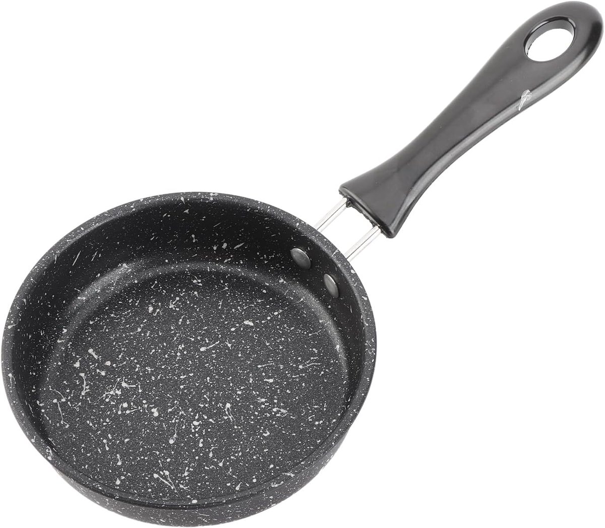 Koekenpan - Omeletpan Gietijzer - Koken - Maifan Steen Coating - 12 cm - Zwart