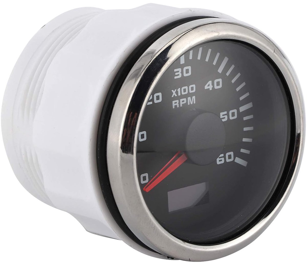 Toerenteller Gauge - RPM Meter - Motortoerental Meten - IP67 Waterdicht - 52mm - Zwart