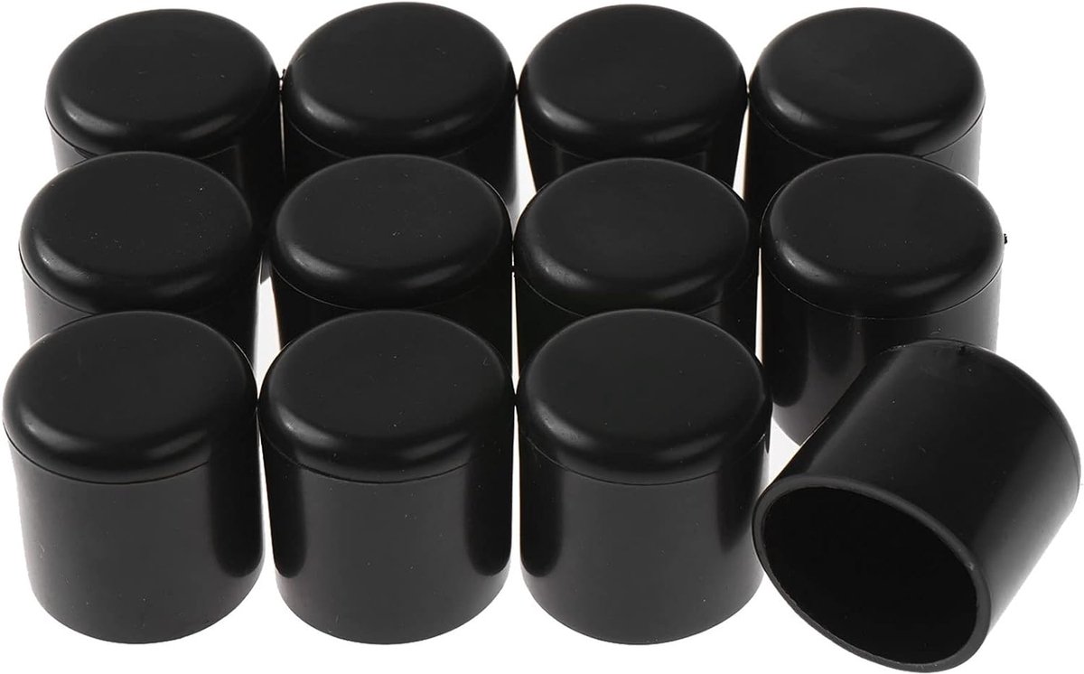 Stoelpootdoppen - Meubelbeschermers - Vloer Beschermen - Antislip - 12 stuks - Zwart