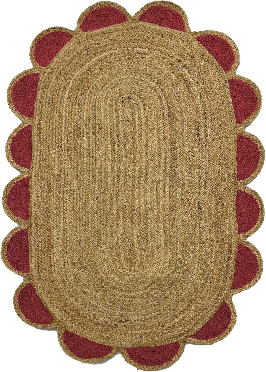 Runner vloerkleed - Jute loper - Woonkamer decoratie - Handgemaakt natuurlijk materiaal -