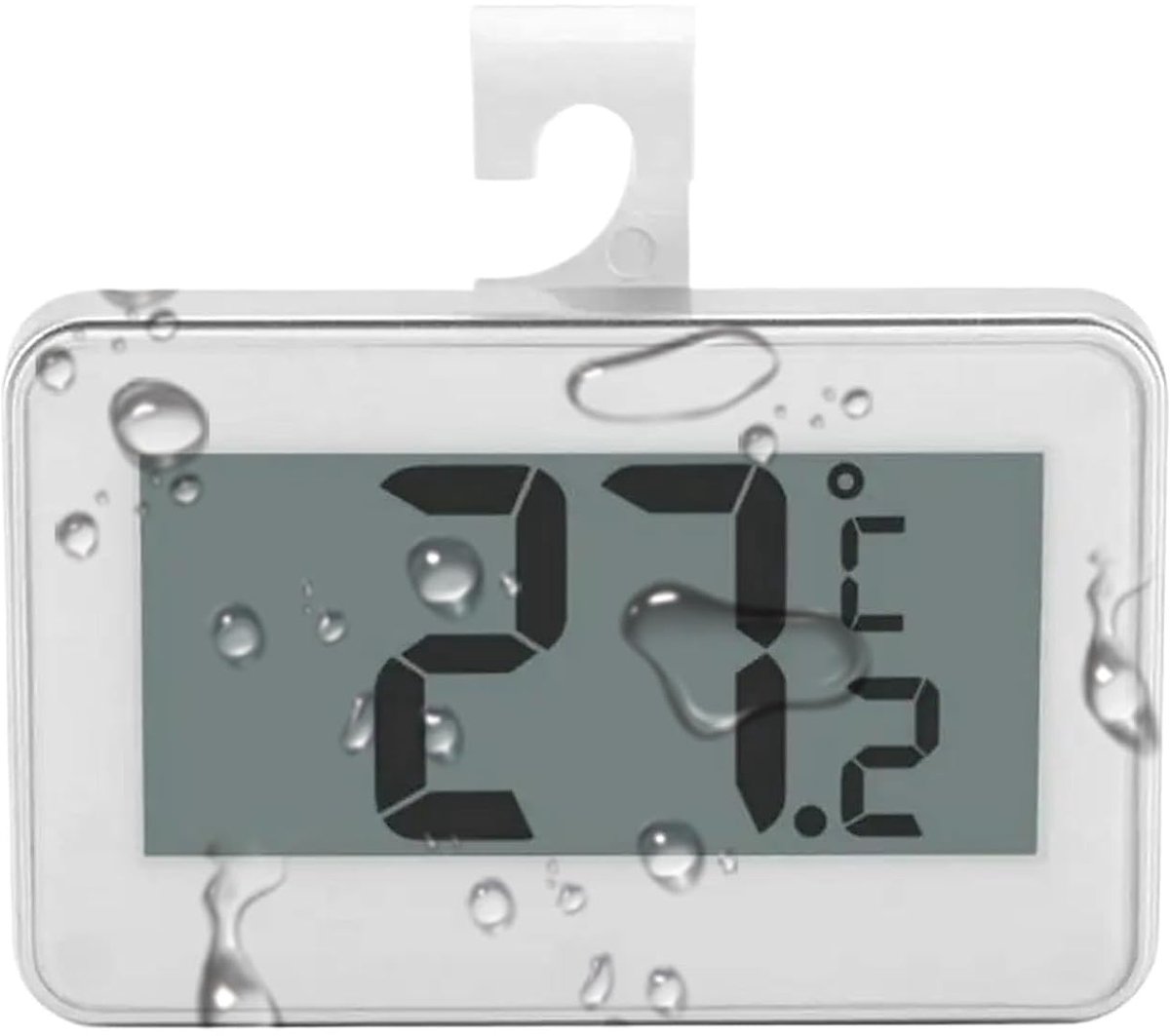 Digitale Koelkastthermometer - Vriezer Monitor - Voedsel Opslag - Waterdicht Ontwerp - 7 cm - Wit