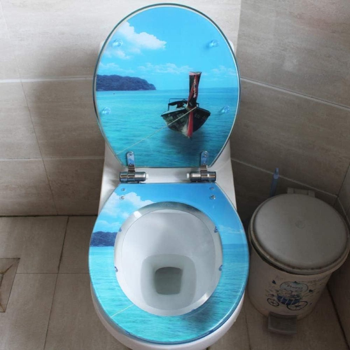 Toiletbril Deksel - Wc bril - Verhoogd Zitten - Langzame Sluiting - Universeel - Veelkleurig