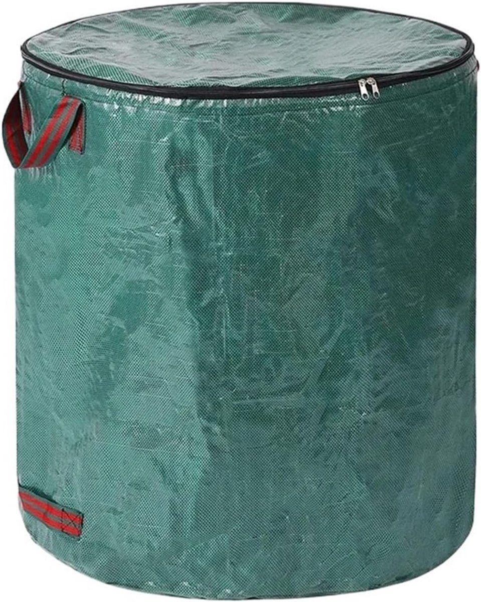 Tuinafvalzak - Bladverzamelaar Vuilniszak - Tuin Opruimen - Opvouwbaar Deksel - 272 Liter - Groen