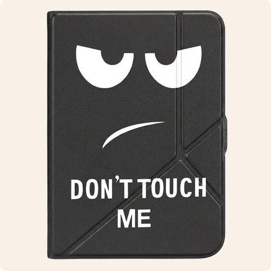 Hoesje Geschikt voor Kobo Clara HD Hoes Book Case Trifold - Hoes Geschikt voor Kobo Clara HD Hoesje Book Cover - Don't Touch Me van Hoesje  — afbeelding 5