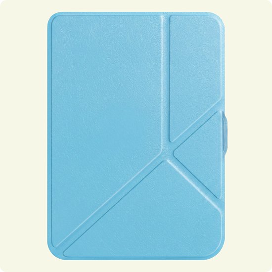 Hoes Geschikt voor Kobo Nia - E-reader Bescherm Hoesje Case Sleep Cover Trifold - Hoes Geschikt voor Kobo Nia Hoesje - Lichtblauw — afbeelding 4