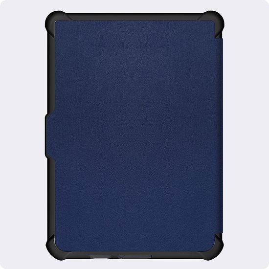 Hoes Geschikt voor Kobo Clara HD - Luxe E-reader Trifold Case - Bescherm Hoesje Book Cover - Donkerblauw — afbeelding 5
