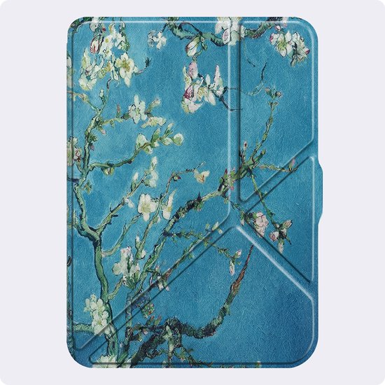 Hoes Geschikt voor Kobo Nia - Luxe E-reader Trifold Case - Bescherm Hoesje Book Cover - Bloesem — afbeelding 4