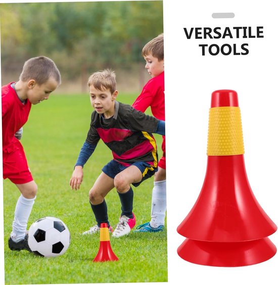 Trainingskegels Set - Sport Markeringen - Sport Training - Robuust Verdikt Ontwerp - 7cm Hoog - Rood Geel — afbeelding 5
