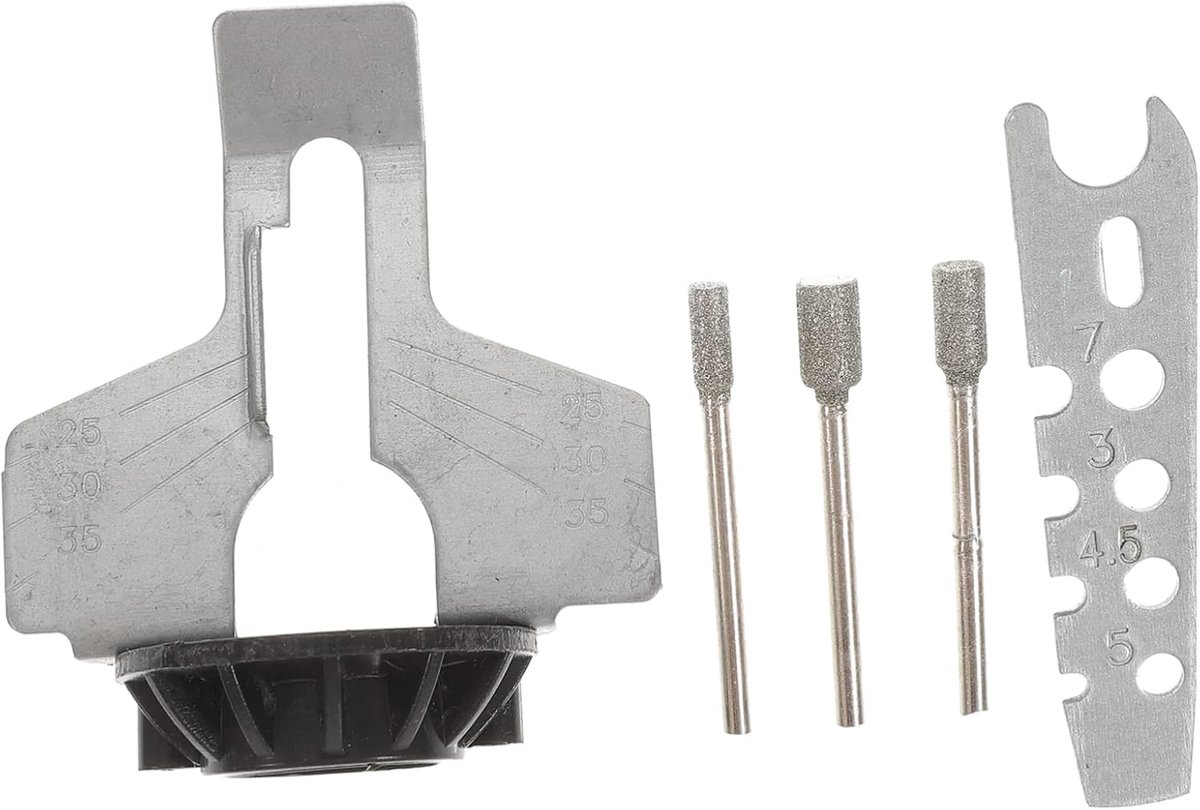 Gereedschap Accessoireset - Slijp Opzetstuk - Kettingen Onderhouden - Met Slijpgeleiding - 7 x 6 x 4 cm - Zwart