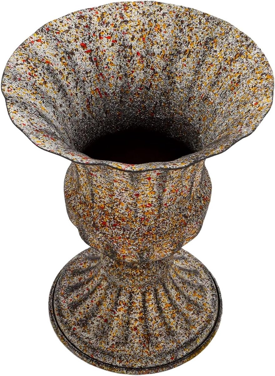 Rustieke IJzeren Urn - Bloemvaas Gedenktekens - Graf Decoratie - Verzwaarde Stabiele Voet - 165 x 125 x 10 Cm