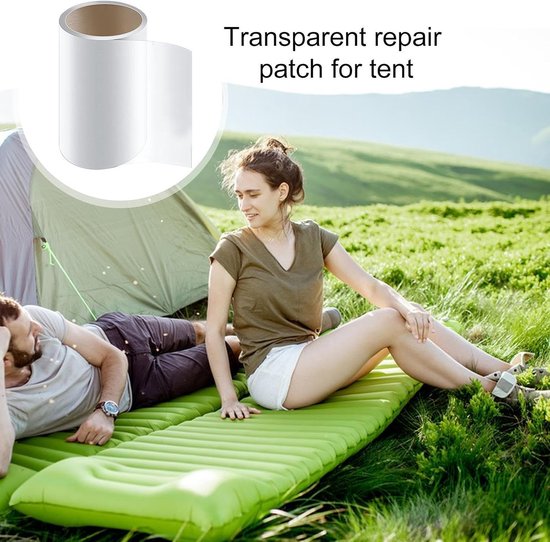 Reparatieset Opblaasbaar - Waterdichte Tape - Lekkages Dichten - Sterke Hechting - 1 Meter Lengte - Doorzichtig — afbeelding 4