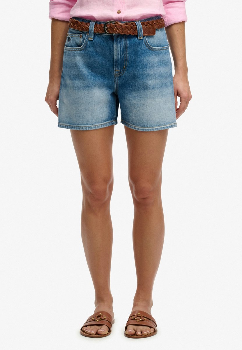 Superdry - Mid Rise Denim Shorts - Dames - Jeans shorts