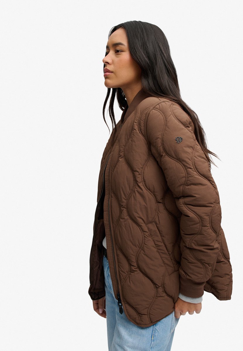 Superdry Korte Onion Quilt Liner Jas Dames Gewatteerde jassen Bruin